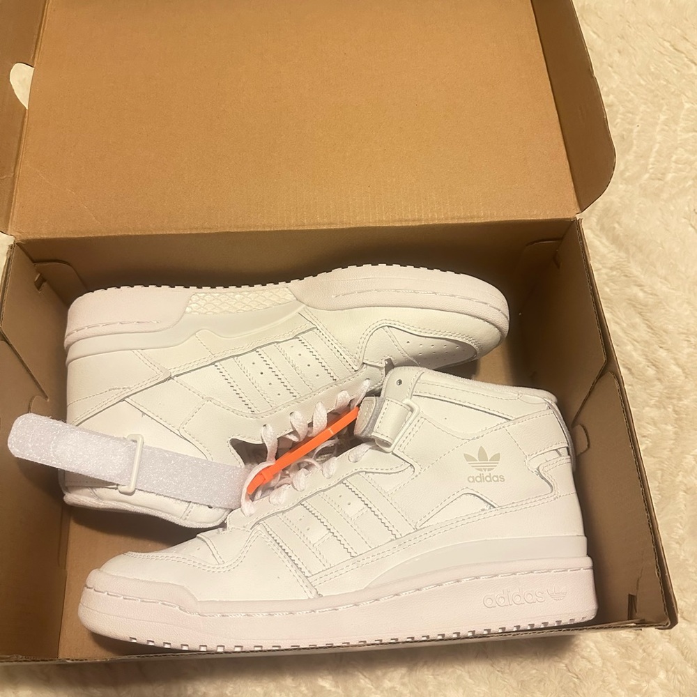 Brand new Adidas 6.5 Kids White High-Top Sneakers